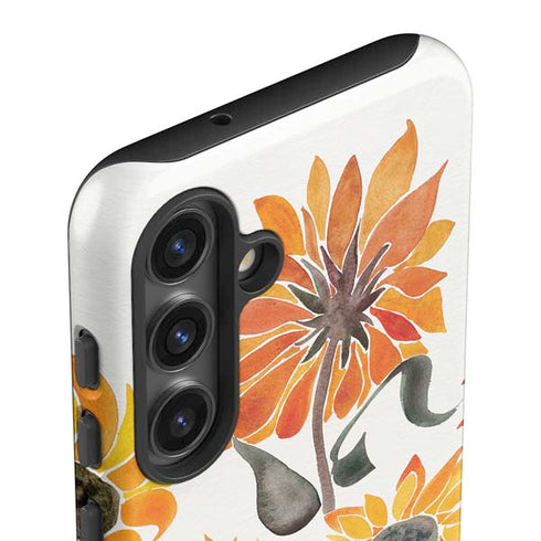 Yellow Sunflower by Cat Coq Galaxy S24 Plus Impact Case